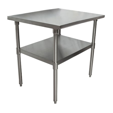 Work Table 16/304 Stainless Steel With Galvanized Undershelf 24Wx24D